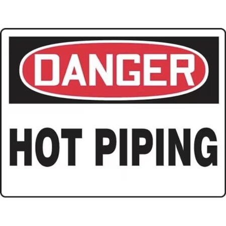 Accuform OSHA DANGER SIGN HOT PIPING 7 in  X MCPG022VS MCPG022VS